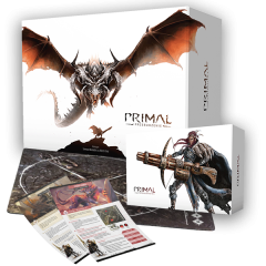 Gra Planszowa Primal + Góra Zagłady + mata i wyzwania